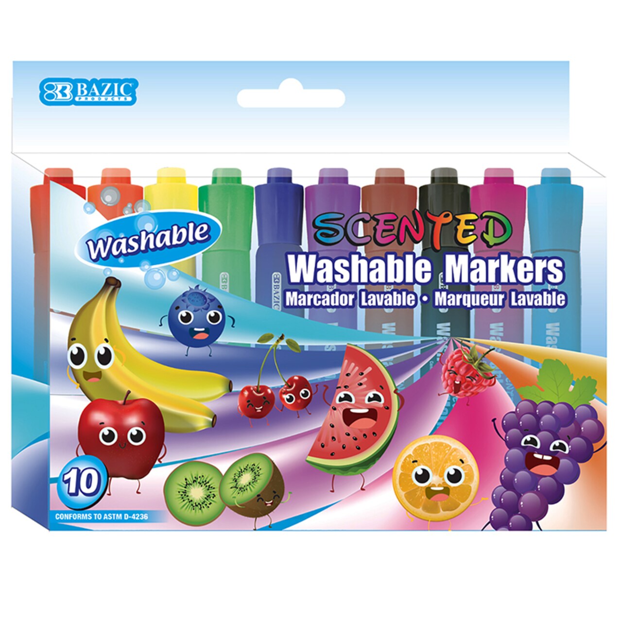 Washable Markers, Scented, 10 Colors